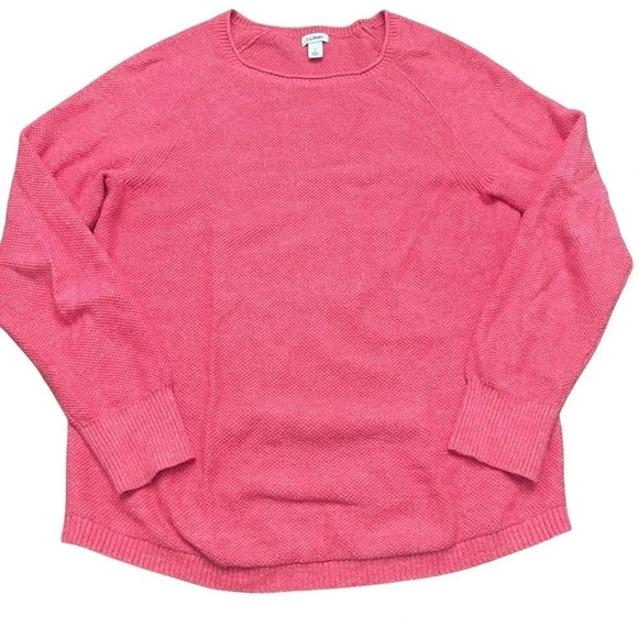 EUC LL Bean Textured Cotton Sweater. Size Small, red. - Picture 1 of 10